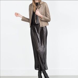 Zara metallic top & skirt